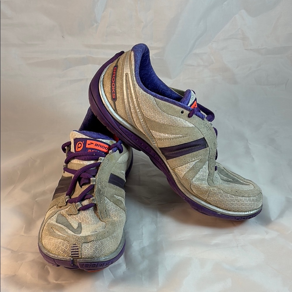 Brooks Purple and Gray Athletic Shoes
